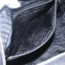 PRADA Shoulder Bag Nylon Black Silver Auth 165034-23