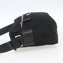 PRADA Shoulder Bag Nylon Black Silver Auth 165034-3