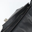 CELINE Trapeze Hand Bag Leather Suede Black Silver Auth 165042-10
