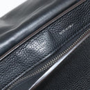 CELINE Trapeze Hand Bag Leather Suede Black Silver Auth 165042-19