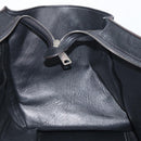 CELINE Trapeze Hand Bag Leather Suede Black Silver Auth 165042-21