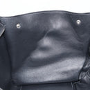 CELINE Trapeze Hand Bag Leather Suede Black Silver Auth 165042-22