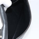 CELINE Trapeze Hand Bag Leather Suede Black Silver Auth 165042-24