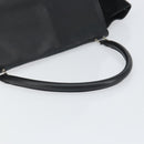 CELINE Trapeze Hand Bag Leather Suede Black Silver Auth 165042-7