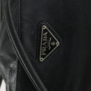 PRADA Tragetasche Leder Schwarz Auth 165044-14