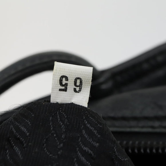 PRADA Tote Bag Leather Black Auth 165044