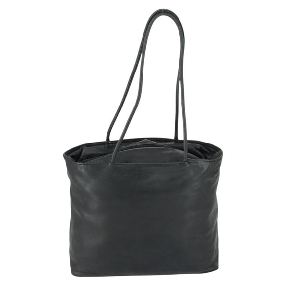 PRADA Tragetasche Leder Schwarz Auth 165044