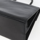 Salvatore Ferragamo Gancini Hand Bag Leather Black Gold Auth 165048-15