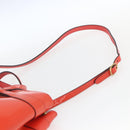 GUCCI Horsebit Hand Bag Patent leather 2way Orange 319795 Auth 165050-14