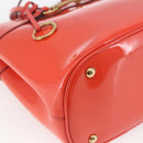 GUCCI Horsebit Hand Bag Patent leather 2way Orange 319795 Auth 165050-15
