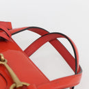 GUCCI Horsebit Hand Bag Patent leather 2way Orange 319795 Auth 165050-8
