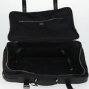 PRADA Carry Case Suitcase Nylon Leather Black Silver Auth 165055-21