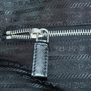 PRADA Carry Case Suitcase Nylon Leather Black Silver Auth 165055-24