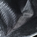 PRADA Carry Case Suitcase Nylon Leather Black Silver Auth 165055-25