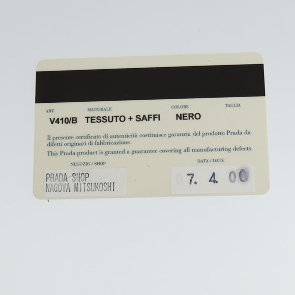 PRADA Carry Case Suitcase Nylon Leather Black Silver Auth 165055