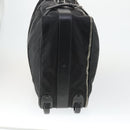 PRADA Carry Case Suitcase Nylon Leather Black Silver Auth 165055-4