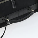 PRADA Carry Case Suitcase Nylon Leather Black Silver Auth 165055-7