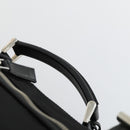 PRADA Carry Case Suitcase Nylon Leather Black Silver Auth 165055-8