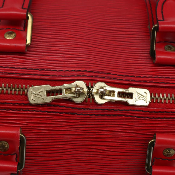 LOUIS VUITTON Epi Keepall 45 Boston Bag Red M42977 LV Auth 165059V