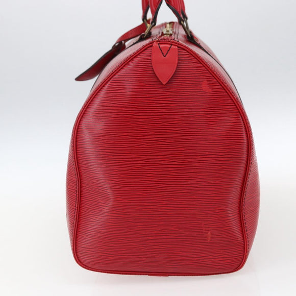 LOUIS VUITTON Epi Keepall 45 Boston Bag Red M42977 LV Auth 165059V