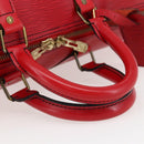 LOUIS VUITTON Epi Keepall 45 Boston Bag Red M42977 LV Auth 165059V-7