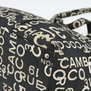 CHANEL By Sea Line Tote Bag Canvas Black Silver CC Auth 165062-16