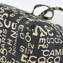 CHANEL By Sea Line Tote Bag Canvas Black Silver CC Auth 165062-17