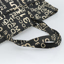 CHANEL By Sea Line Tote Bag Canvas Black Silver CC Auth 165062-7