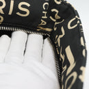 CHANEL By Sea Line Tote Bag Canvas Black Silver CC Auth 165062-5