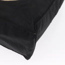 CHANEL COCO Mark Chain Tote Bag Nylon Black Gold CC Auth 165069-14