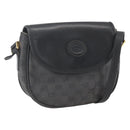 GUCCI GG Supreme Shoulder Bag Coated Canvas Black Gold 007 14 0074 Auth 165072-1