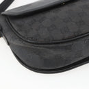 GUCCI GG Supreme Shoulder Bag Coated Canvas Black Gold 007 14 0074 Auth 165072-14