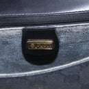 GUCCI GG Supreme Shoulder Bag Coated Canvas Black Gold 007 14 0074 Auth 165072-17