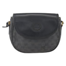 GUCCI GG Supreme Shoulder Bag Coated Canvas Black Gold 007 14 0074 Auth 165072-13