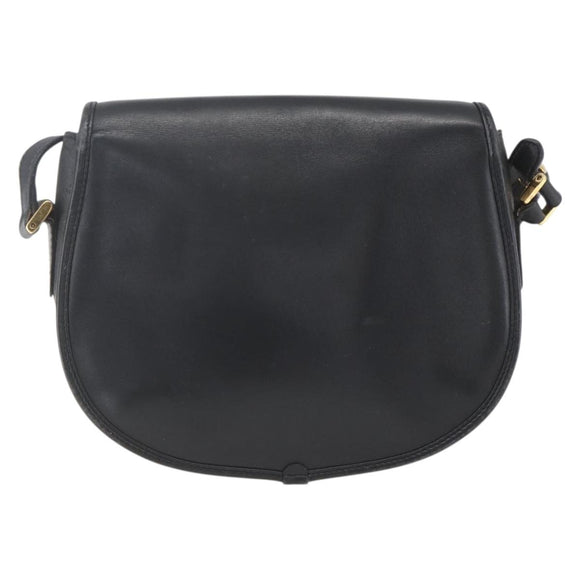 GUCCI GG Supreme Shoulder Bag Coated Canvas Black Gold 007 14 0074 Auth 165072