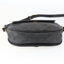 GUCCI GG Supreme Shoulder Bag Coated Canvas Black Gold 007 14 0074 Auth 165072-5