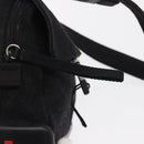 PRADA Sports Shoulder Bag Wool Black Silver Auth 165073-10