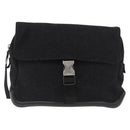 PRADA Sports Shoulder Bag Wool Black Silver Auth 165073-13