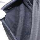 PRADA Sports Shoulder Bag Wool Black Silver Auth 165073-23