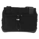 PRADA Sports Shoulder Bag Wool Black Silver Auth 165073-2