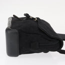 PRADA Sports Shoulder Bag Wool Black Silver Auth 165073-3