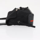 PRADA Sports Shoulder Bag Wool Black Silver Auth 165073-4