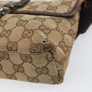 GUCCI GG Canvas Body Bag Beige Silver 92543 Auth 165079-9