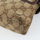 GUCCI GG Canvas Body Bag Beige Silver 92543 Auth 165079-16