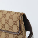 GUCCI GG Canvas Body Bag Beige Silver 92543 Auth 165079-10