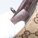 GUCCI GG Canvas Body Bag Beige Silver 92543 Auth 165079-12