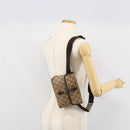 GUCCI GG Canvas Body Bag Beige Silver 92543 Auth 165079-25