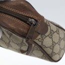 GUCCI GG Supreme Web Sherry Line Clutch Bag PVC Beige 156 01 012 Auth 165080-12