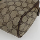GUCCI GG Supreme Web Sherry Line Clutch Bag PVC Beige 156 01 012 Auth 165080-8