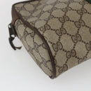 GUCCI GG Supreme Web Sherry Line Clutch Bag PVC Beige 156 01 012 Auth 165080-9